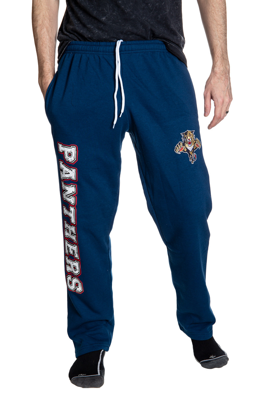 Florida Panthers Premium Fleece Sweatpants Front View.