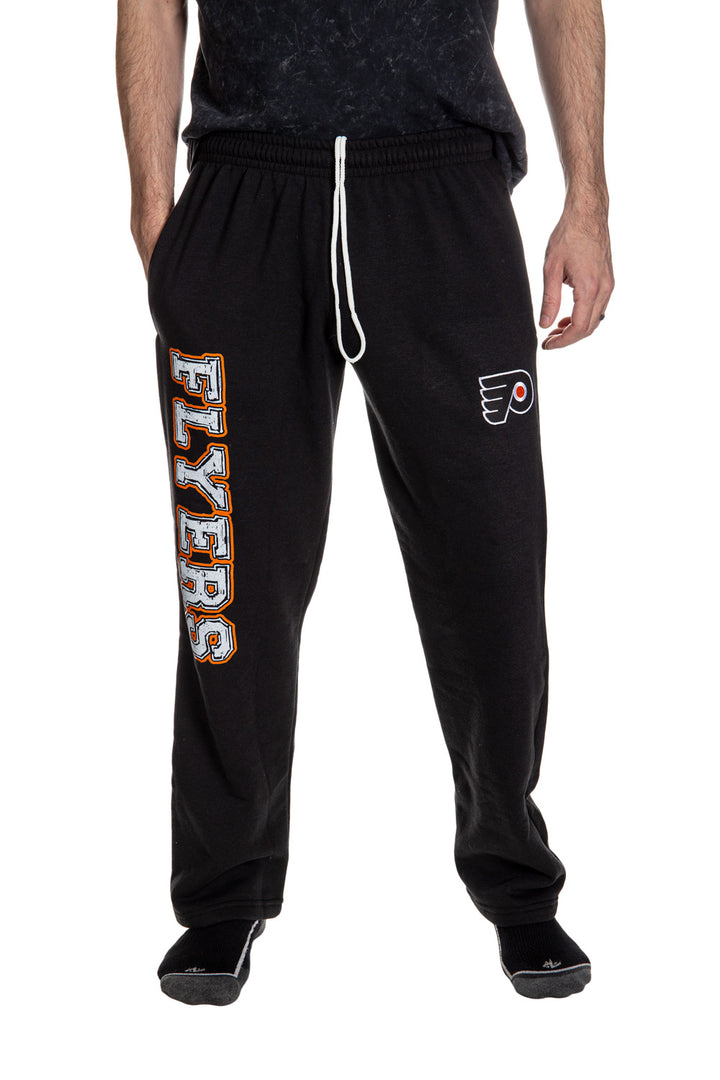 Philadelphia Flyers Premium Fleece Sweatpants Front View.