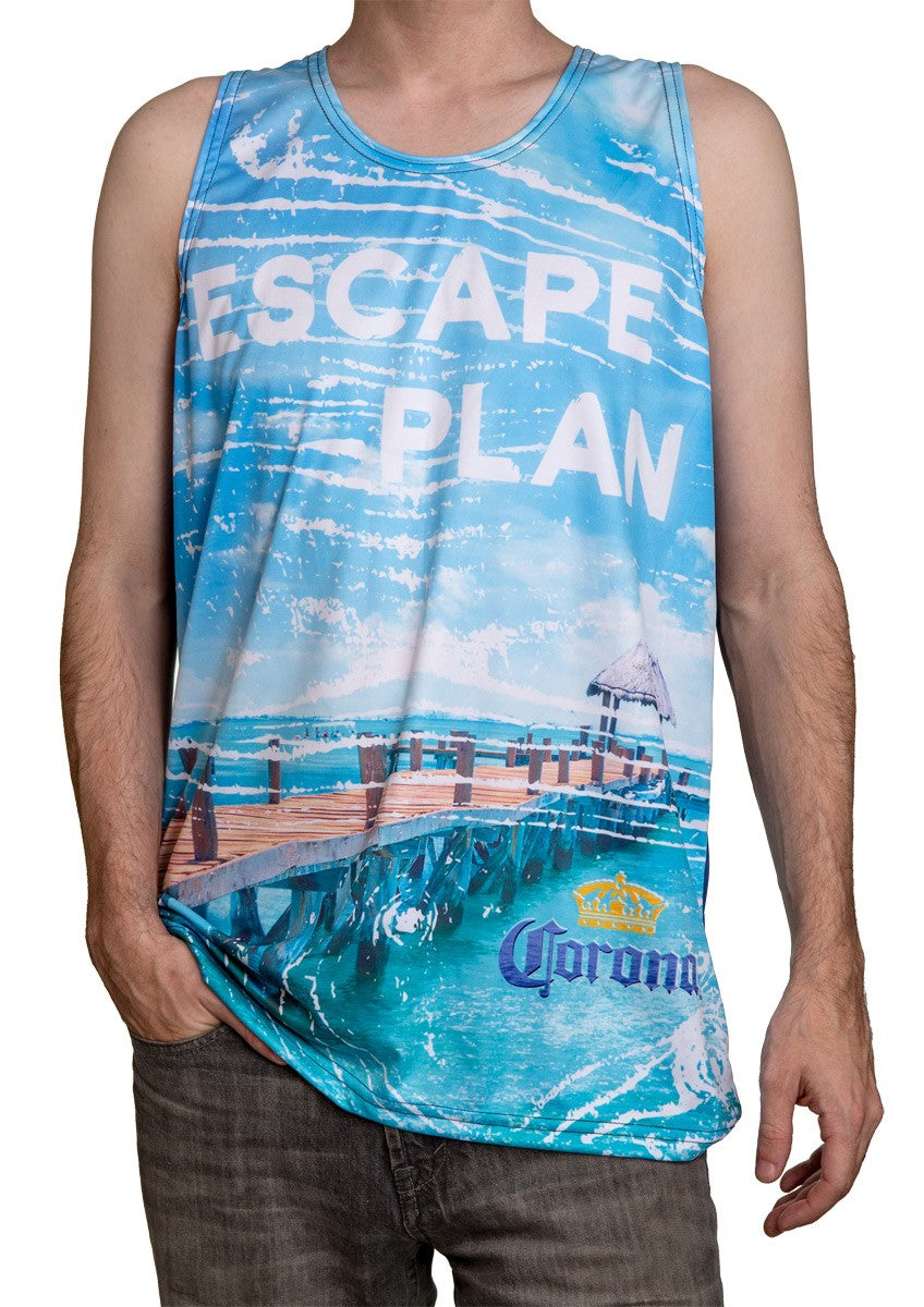 Mens Corona Summer Can Tank Top- Escape Plan