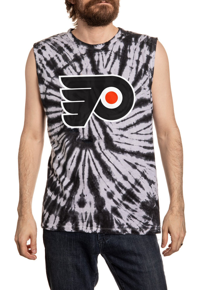Philadelphia Flyers Spiral Tie Dye Sleeveless Shirt for Men