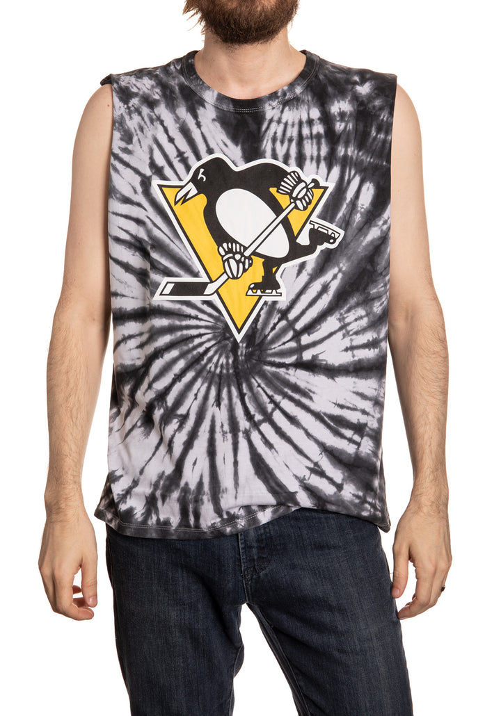 Pittsburgh Penguins Spiral Tie Dye Sleeveless Shirt for Men