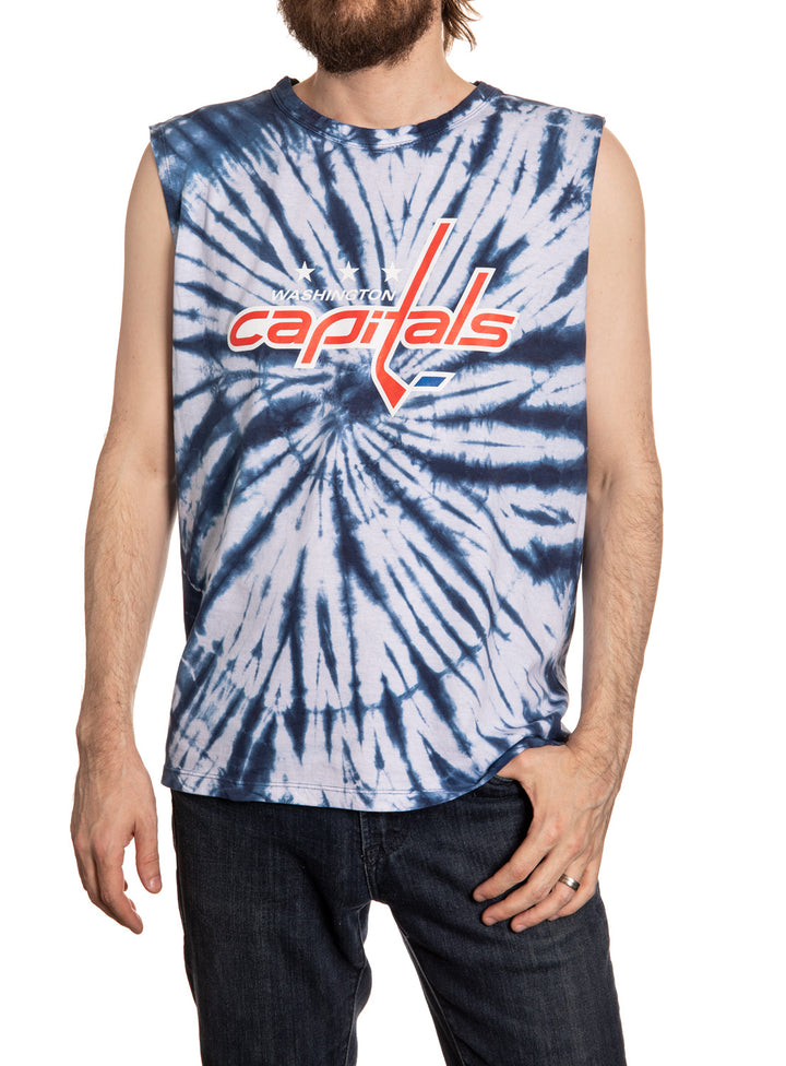 Washington Capitals Spiral Tie Dye Sleeveless Shirt for Men