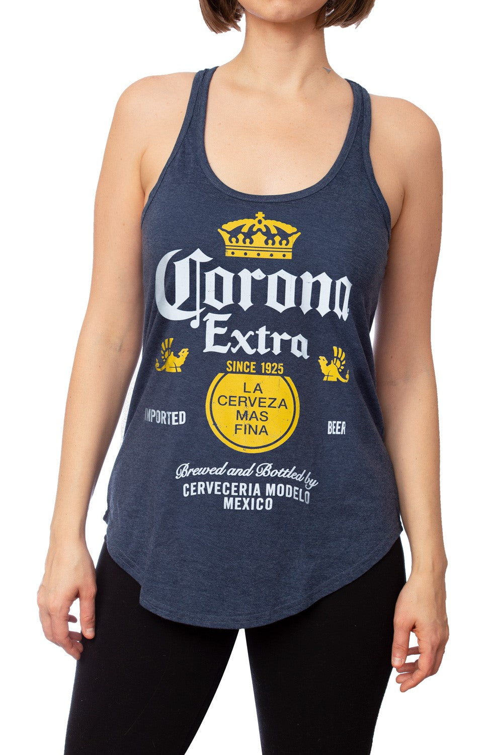 Corona Extra Label Tank Top for Women Front View.