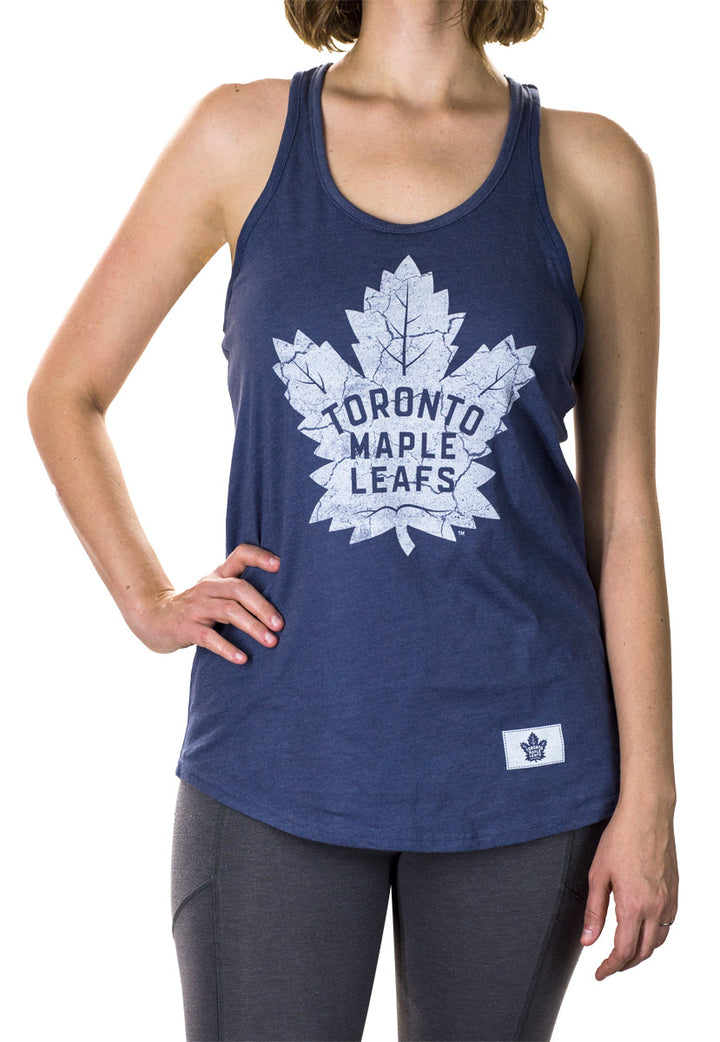 NHL Ladies Flowy Tank Top-Toronto Maple Leafs Front