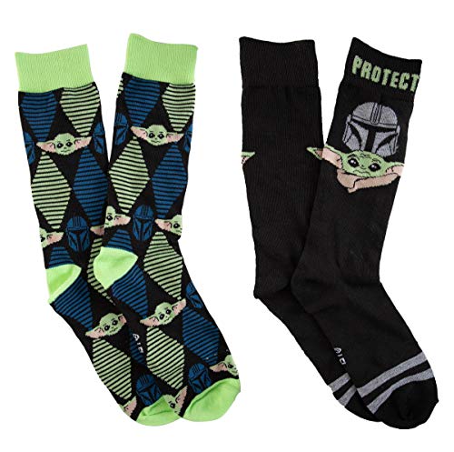 Baby Yoda Crew Socks for Men - 2 Pack