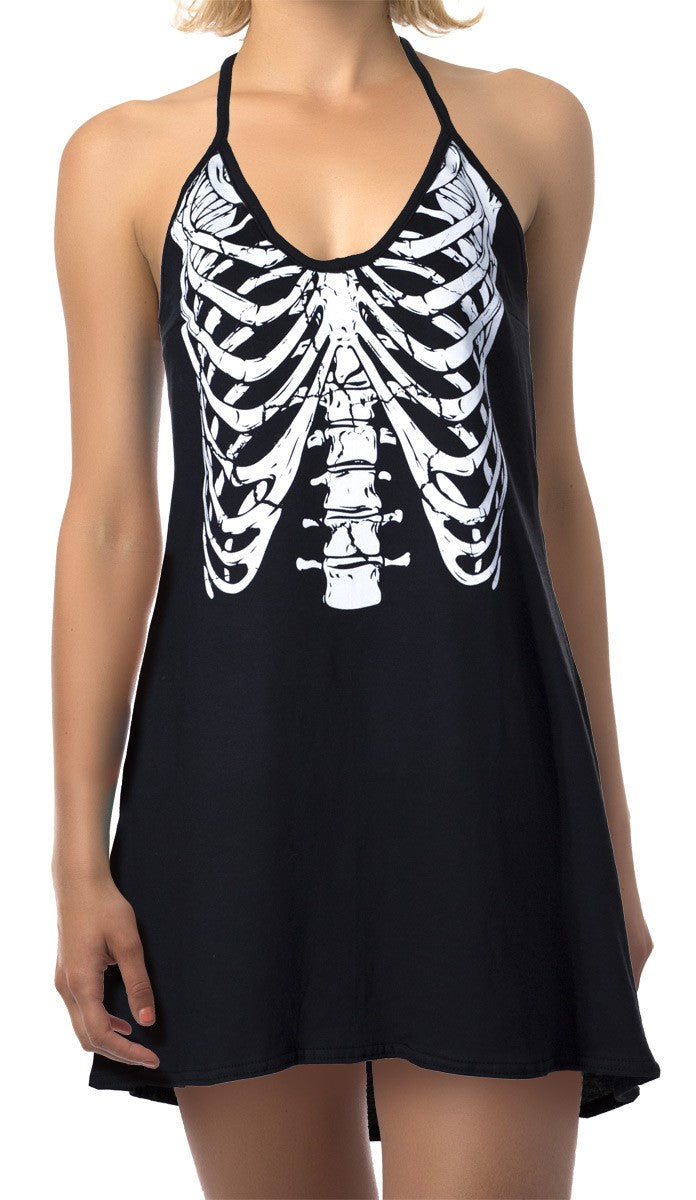 Ladies' Glow-in-The-Dark Skeleton Cover-up Dress