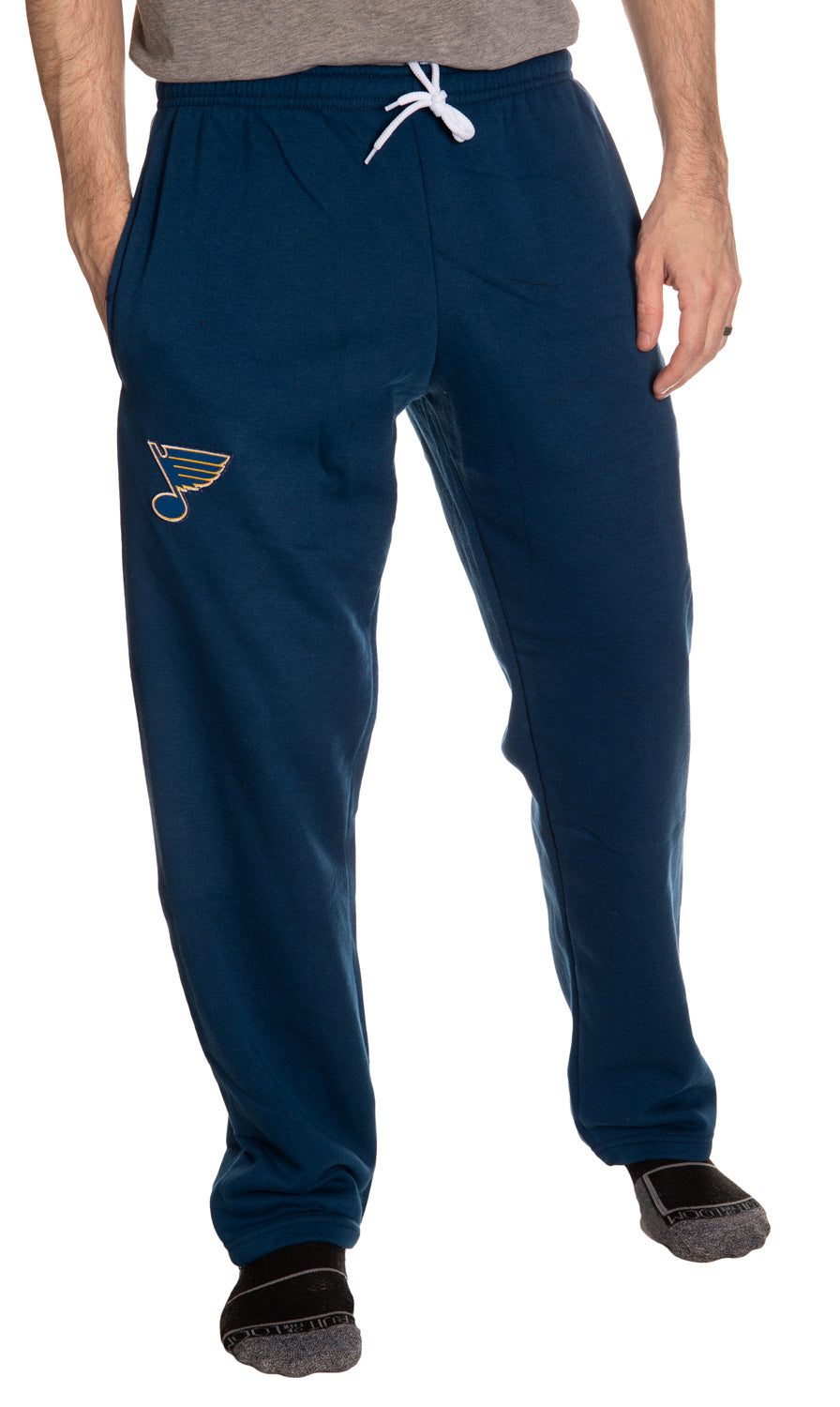 St. Louis Blues Embroidered Logo Sweatpants Front View