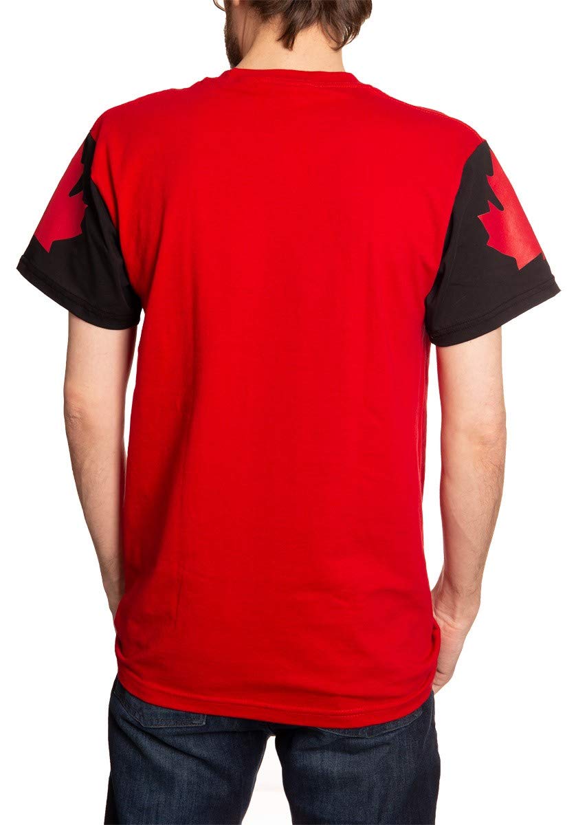 Canada T-Shirt in Red and Black Back View.