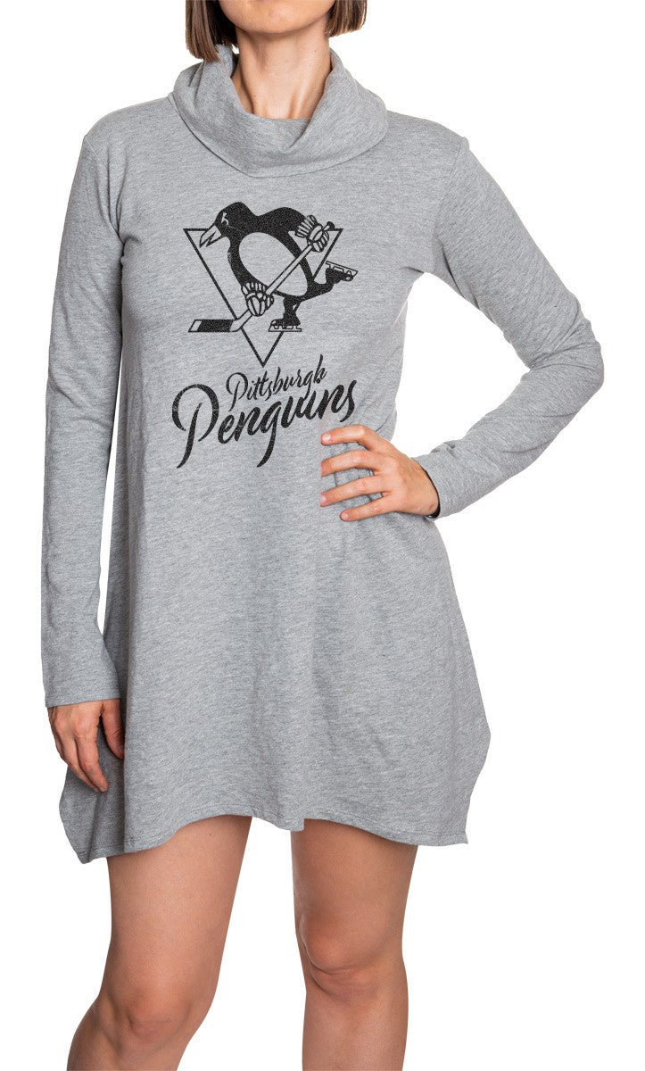 NHL Ladies Official Cowlneck Tunic- Pittsburgh Penguins Front