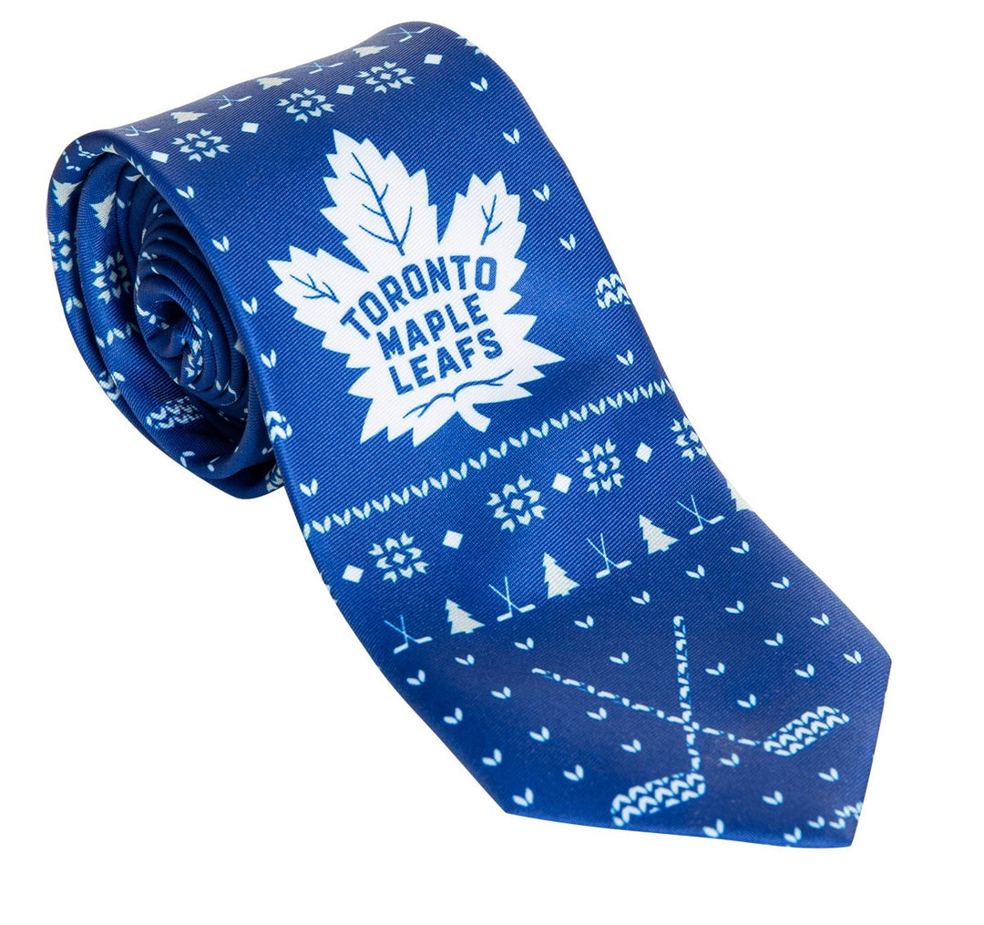 Toronto Maple Leafs Ugly Christmas Tie.