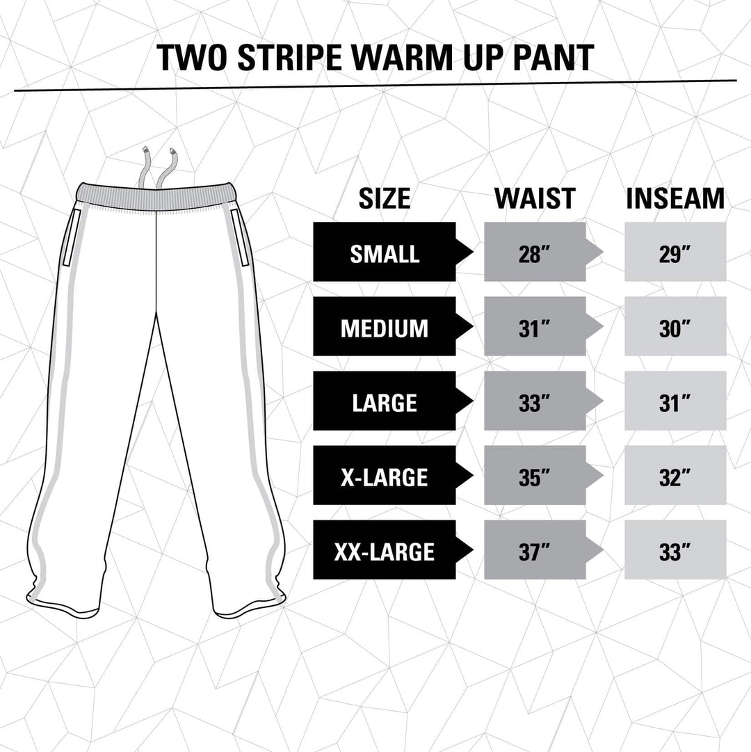 Tampa Bay Lightning Training Pants Size Guide