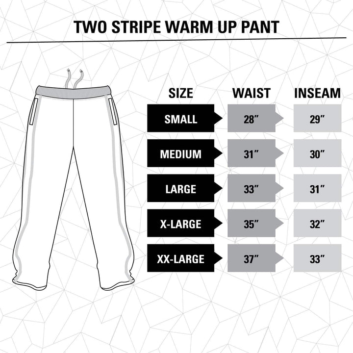Winnipeg Jets Training Pants Size Guide