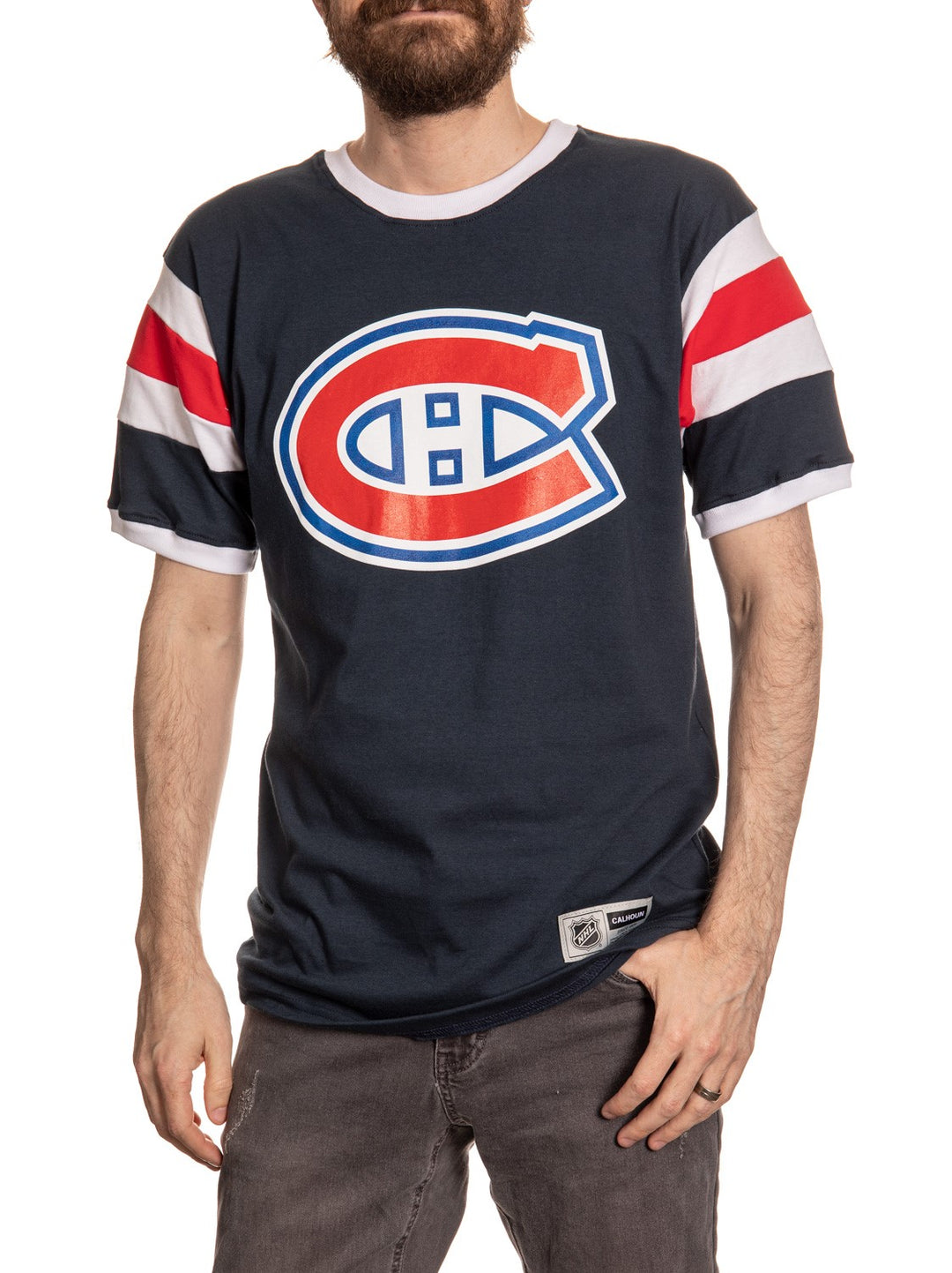 Montreal Canadiens Drop Shoulder Varsity T-Shirt Front View