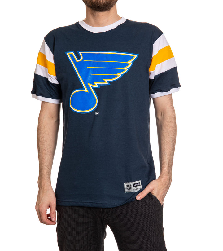 St. Louis Blues Retro Varsity Inset Sleeve T-Shirt