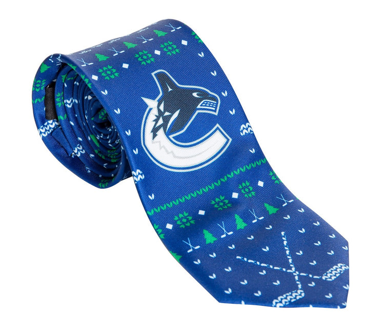 Vancouver Canucks Ugly Christmas Tie.