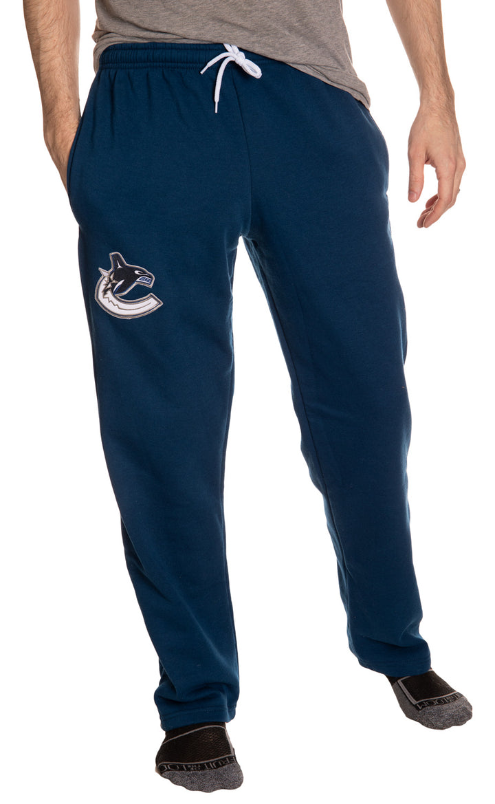 Vancouver Canucks Embroidered Logo Sweatpants Front View