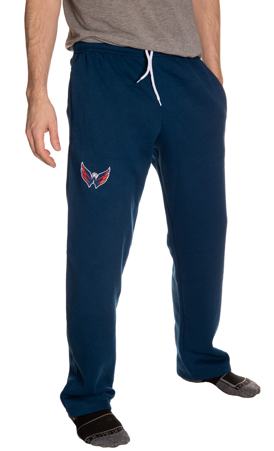 Washington Capitals Embroidered Logo Sweatpants Front View