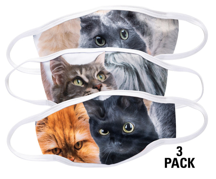 Assorted Cat Mask. 3 Pack