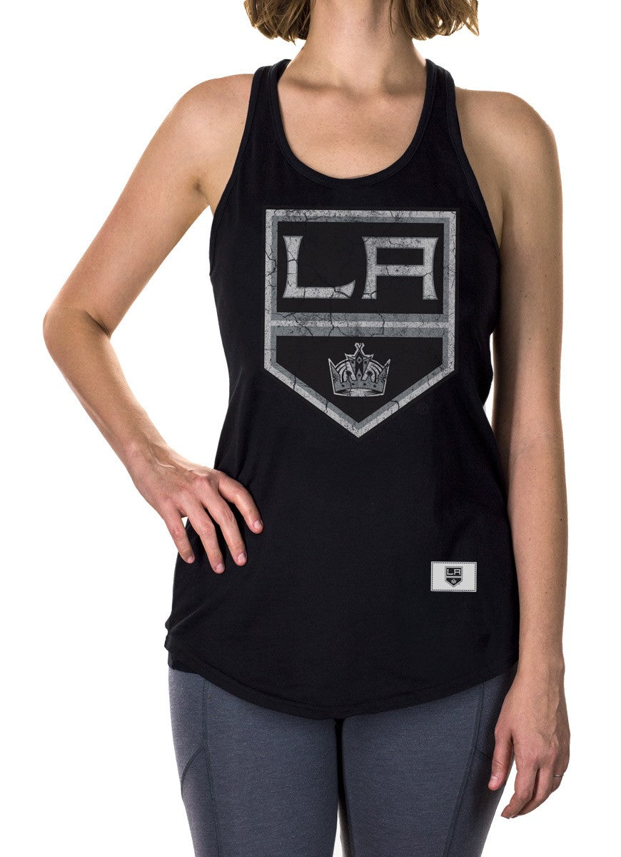 NHL Ladies Distressed Flowy Tank Top- Los Angeles Kings