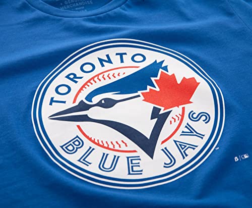 Men’s Toronto Blue Jays circle logo T-shirt in royal blue – close up