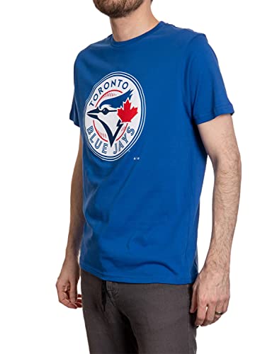 Men’s Toronto Blue Jays circle logo T-shirt in royal blue – side view